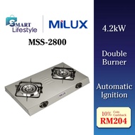 Milux 4.2kW Stainless Steel Cyclone Burner Table Gas Stove MSS-2800