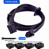 PCIe 6Pin to 3 SATA 15Pin SSD Power Supply Cable For Corsair HX Series Semi Modular Unit New Version