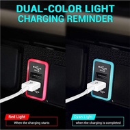 TOYOTA B Plug & Play Smart Quick Charging 6.4A Dual USB Charger Power Socket with CYAN + RED LED (23