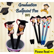 10pcs- SET Graduation Girls* Graduation Ballpen 10pcs. Convo ballpen Character Graduation Series Bal