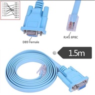 RJ45 To RS232 Blue Flat Network Cable Serial DB9F/8P8C 1.5m Adapter Control 3m