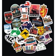 Country sticker / travel sticker pack / world travel sticker pack / norway sticker / new zealand sti