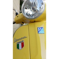 Metal Sticker Italy Flag Aluminum Alloy Brushed (Car Body Italy)