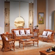Sofa rotan ruang tamu, kerusi rotan, set sofa rotan, sofa rotan tiga tempat duduk, seni rotan, sofa 