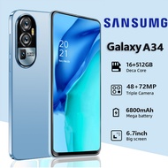 โทรศัพท์ Samsung Galaxy A34 5G โทรศัพท์มือถือ สมาร์ทโฟน เครื่องใหม่HD 6.7นิ้ว 16GB+512GB 6800mAh 48MP+72MP ใส่ได้สองซิม รองรับแอปธนาคาร รองรับทุกซิมการ์ดในไทย COD ส่วนลดใหญ่ โทรศัพท์ดี ราคาถูกๆ มือถือข้อเสนอสุดพิเศษ มือถือ โทรศัพท์สำห รับเล่นเกม