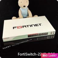 實驗零件FortiSwitch 224D POE Fortinet交換機 12個POE網口 4個千兆光口