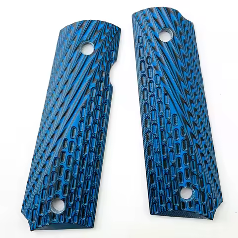 Colt 1911 Grips G10 Handle Full Size 1911 Accessories CNC G10 Handle material Green and black G10