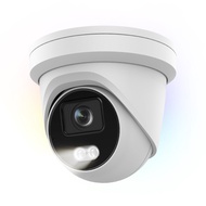 4MP Color VU PoE IP Turret Camera Outdoor, 24/7 Colorful Imaging, AI VCA, Human/Vehicle Detection, M