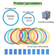 10Pcs Kids Outdoor Toy Hopscotch Jumping Ring Circle Children Sensory Integration Training Physical