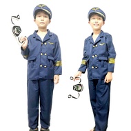 Halloween Pilot Costume Astronaut Captain Costume Police Camouflage Engineer Doctor Nurse Children P