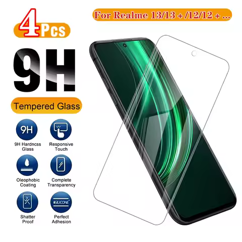 4pcs Realme13 13Plus 12 12Plus 11 10 Screen Protector For Realme 13＋12＋ 12x 12Lite 11 10 Pro 4G 5G p