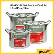 HOME CHEF Stainless Steel Stock Pot 22cm/25cm/27cm