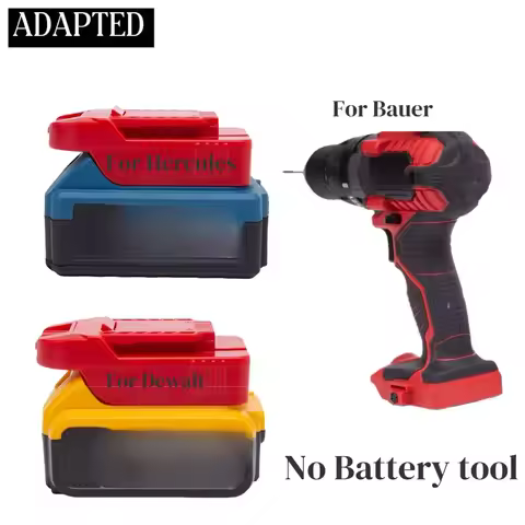 Converter Adapter for Hercules for Dewalt 20V Li-Ion Battery to Bauer 20V Cordless Tool (Not Include