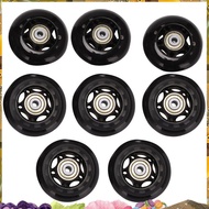 8 Pack Inline Skate Wheels, Indoor/Outdoor Roller Skate Wheels, Replacement Wheels with Bearing 64mm