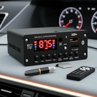Dual-channel 2*25W Bluetooth Amplifier Board 6-18V with Display for DIY Car Speaker Projects