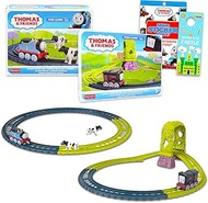 Thomas and Friends Push Along Track Bundle- 5 Pc Set with 2 Thomas Push Along Trains and Tracks, Per