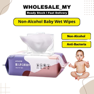 [80pcs Baby Wet Wipes] 80pcs Non-Alcohol Premium Baby Wet Wipes Tisu Basah Bayi Wet Tissue Baby