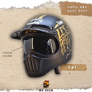 Cakil HBC RETRO RUST DUST HELMET + INNER VISOR (MR HELM)