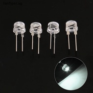 LL 20Pcs LED 8mm Straw Hat Lamp Bead White Cold Light 0.75W Big chips F8MM Hight Power Hat Light-emi