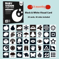 Black White Card Baby Early Education Card Training Newborn Baby Visual Stimulating Card Black White