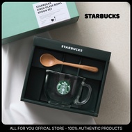 [STARBUCKS] Siren Glass Bowl & Wood Spoon Set, 440ml