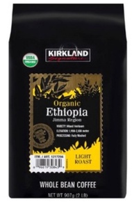 特價 907g / 2磅 科克蘭 衣索匹亞 有機咖啡豆 淺烘焙/輕度烘焙, Ethiopia 衣索比亞 好市多