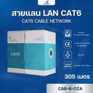 สาย Lan UNV CAT 6 รุ่น CAB-6-CCA(305) ความยาว 305 เมตร