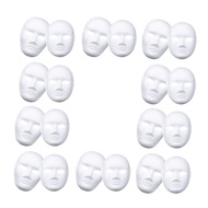 (C G K White Mask12Pcs Halloween Full Face Mask Blank DIY Mask Dance Cosplay Party Plain Masquerade