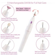 【Z*Star】 5 in1 Electric Nail Machine Art Drill Carve Grinder Polisher Nail Art Drill Kit  .
