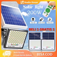 【Beli 1 Gratis 1】100 WAT 200 WAT Lampu Tenaga Surya Promosi Luar Ruangan Tahan Air Lampu Tenaga Sury