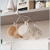 HS 304 Stainless Steel Mug Rack Under Cabinet Hanging Cup Holder No Drill Kitchen Storage HS