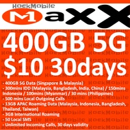 [M1 Maxx] $10 Maxx 400GB 5G (30 Days) / Renewal Plan / Mobile Topup / Recharge