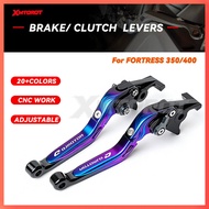 For QJMOTOR FORTRESS 350 FORT 350 Fort350 GT   FORTRESS 400 Motorcycle Brake Lever Set Adjustable Fo