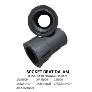 Socket Internal Thread Socket/ | UPVC Pipe Fitting Straight Connection | Size 1/2" 3/4" 1" 1x1/2" 1x