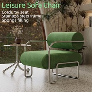 Leisure Sofa Chair Corduroy Modern Back Chair Seating Area Sofa Chair Balcony Leisure Single Chair