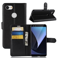 Litchi Leather Phone Case For Google Pixel 2 3 3A XL Wallet With Card Slot Holder Flip Case Cover