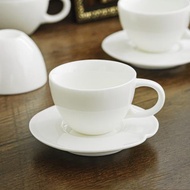 德化白瓷陶瓷歐式小咖啡杯碟套組意式簡約陶瓷杯子茶杯碟子下午茶