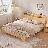 Bed Frame Economical Type 1.2m Single Rental Room 1.5m Modern Double Bed 1.8m Wooden Bed Real Househ