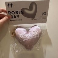 全新 限量 品牌吊飾 ROBINMAY 愛心刺繡吊飾 粉色款 RM 周邊小物 包包配件