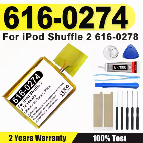 616-0274 616-0278 Battery For iPod Shuffle 2 Generation Shuffle 2nd G2 1GB, G3 MP3 AHB332222W 9A2430