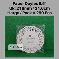 DIVA Paper Doyleys 8.5 / Paper Doilies 8.5 / Paper Doyleys / Round Paper Placemats / Paper Cake Mats