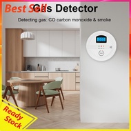 2 In 1 CO and  Detector LCD Digital Display Carbon Monoxide Detector Battery Powered CO Gas Monitor 