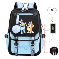 2025Bluey Bluey Cartoon Merchandise Fun Printing Cute Children's School Bag Campus Primary Middle Sc