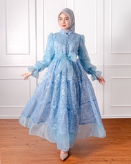 Gamis Organza / Gamis Dress Moana Brukat Mix Organza