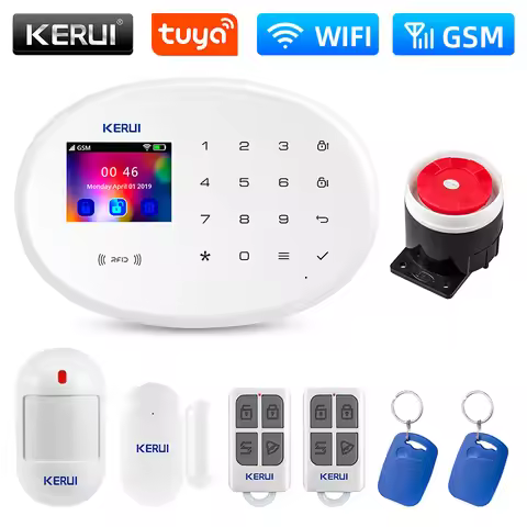 KERUI W202 Home Alarm System Secutrity WIFI Tuya APP Alarm Smart Home Burglar with WiFi IP Camera Mo