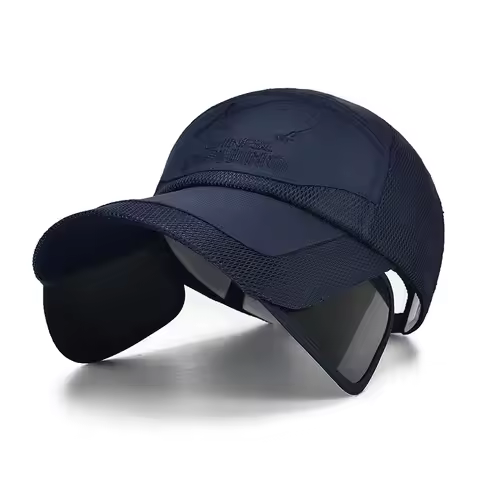 Outdoor Fiing Cap Breathable Sun Hat Large Brim Baseball Cap Windproof UV Protection Cycling Retract