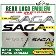Rear Logo Emblem Badge Proton Saga BLM FLX FL Saga 2016 - 2025 Rear Bonnet Wording Chrome Matte Blac