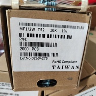 100 pcs resistor 1/2W 10k 1/2 watt 10K rollbiru