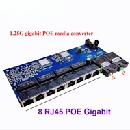 Fiber Switch 8 RJ45 POE 2 fiber 2F8GE Gigabit Ethernet switch media converter Fiber Optical 10/100/1