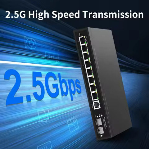 GoodTop 2.5Gb Web Managed Switch 8 Port 2.5G Network Switch with 2 Port 10G SFP+ Managed Homelab Int